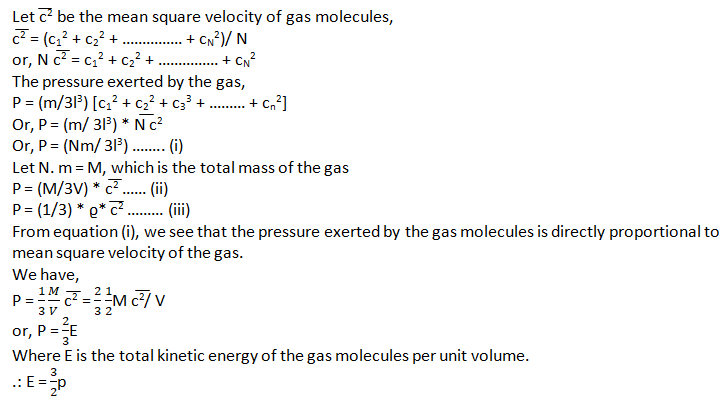Mathematical calculation of pressure