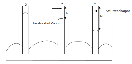 Variation of vapor pressure with volume