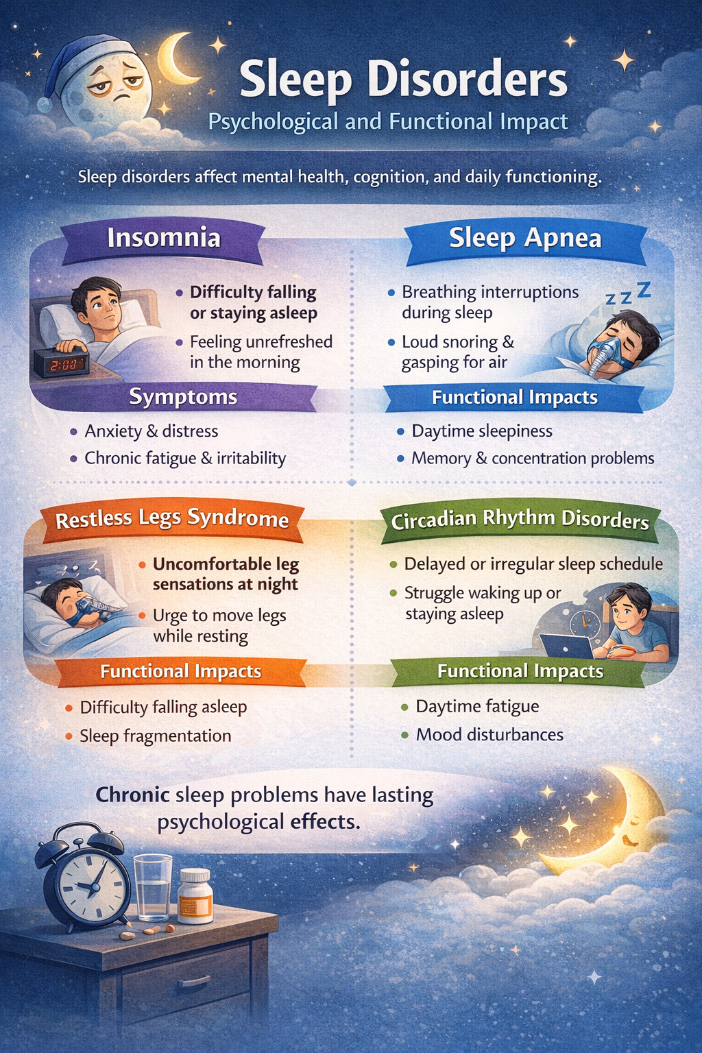 Sleep Disorders: Psychological and Functional Perspectives
