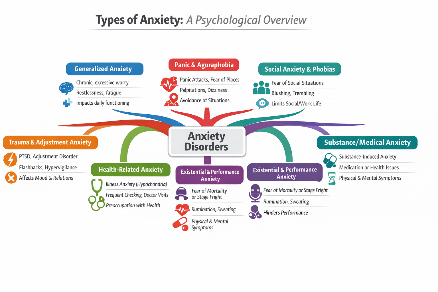 Types of Anxiety: A Psychological Overview