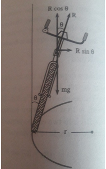 Bending of cyclist